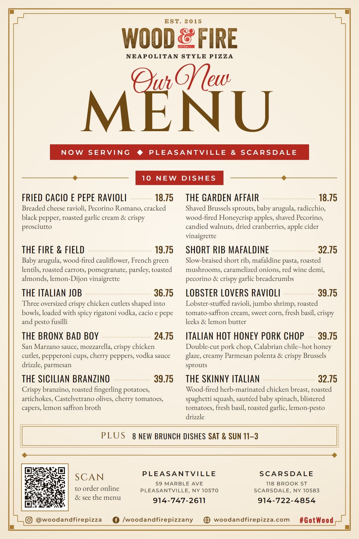 Try Our New Menu flyer