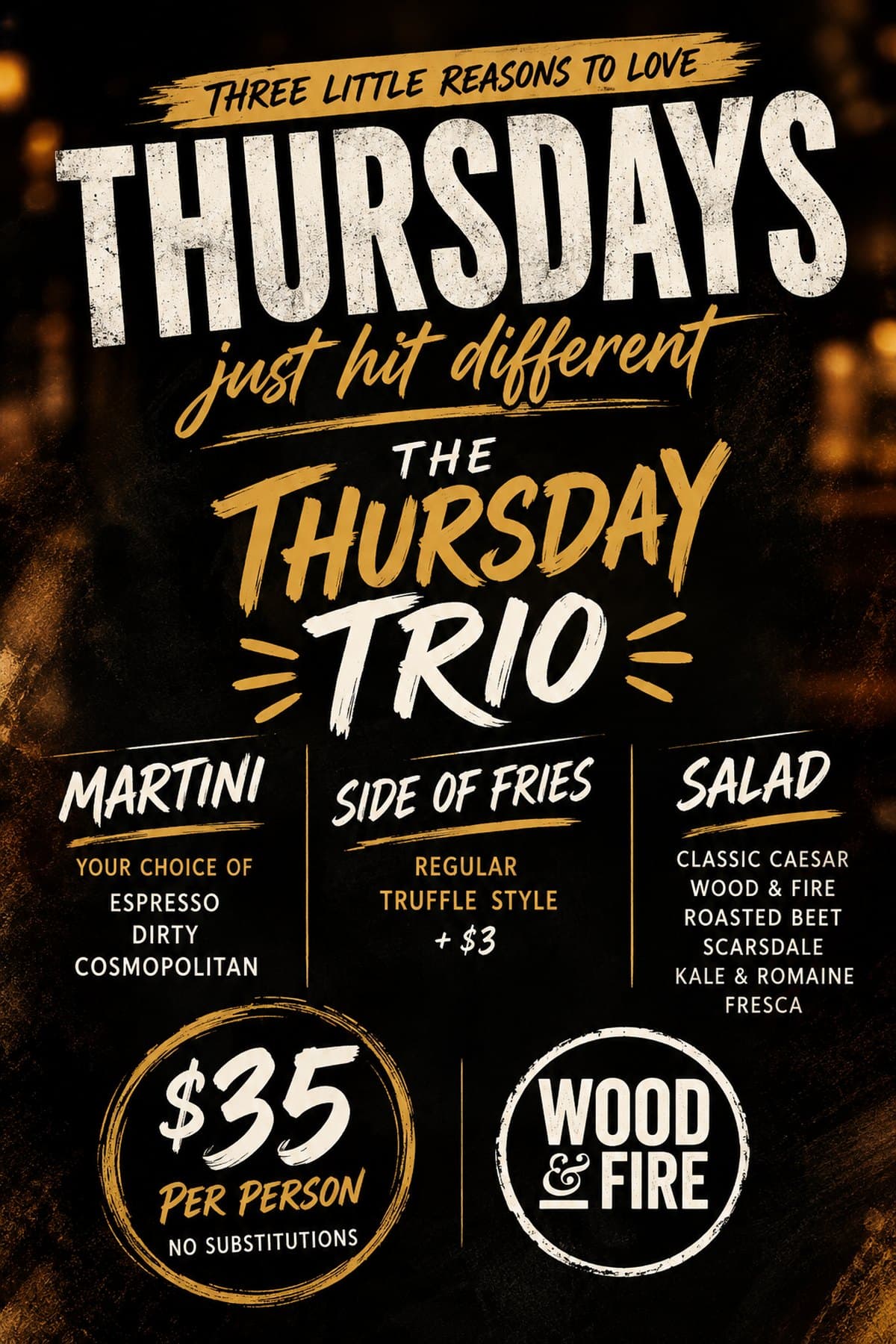 The Thursday Trio flyer